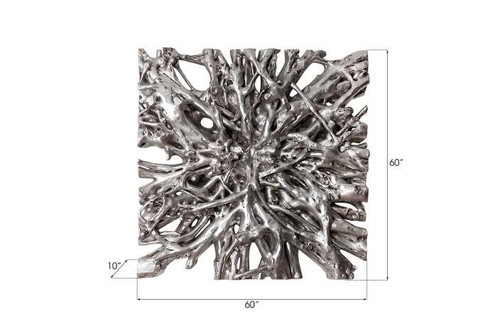 Square Root Wall Art, Silver Leaf, LG — view 2