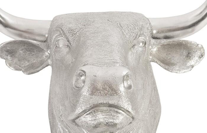 Spanish Fighting Bull Wall Art, Resin, Silver Leaf — view 3