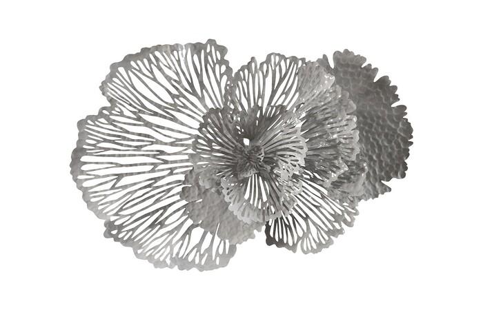 Flower Wall Art, Metal — Medium, Gray