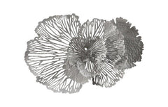 Flower Wall Art, Metal — Medium, Gray