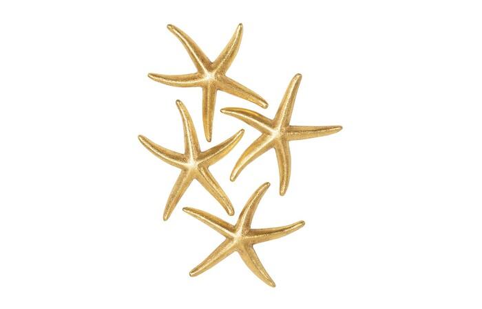 Starfish, Set of 4 — SM, Gold Leaf