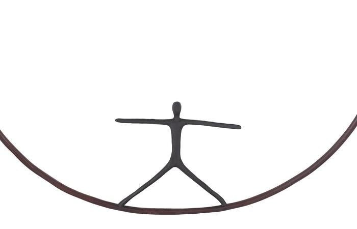 Olympic Figure in Iron Ring, Black, Rust, Style B — view 3