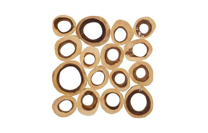 Chuleta Rings Wall Art, Chamcha Wood, Square — view 4