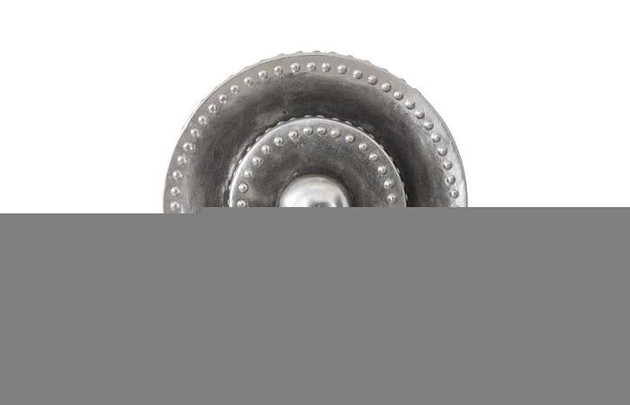 Circles Wall Tile — One Size, Silver Leaf with Antiquing