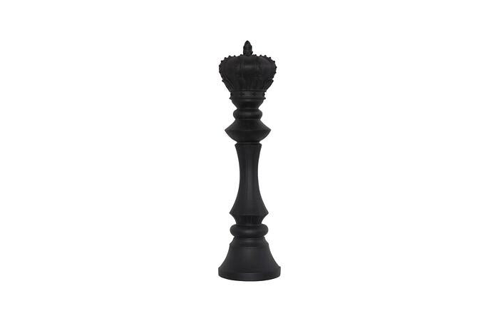 King Chess Wall Decor, Cast Stone — One Size, Black