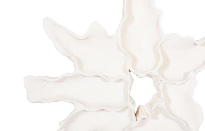 Contour Cast Root Flower Wall Art, White Stone — view 3