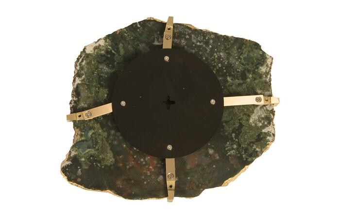 Gem Wall Tile in Brass Setting, Glacier Charcoal — view 4