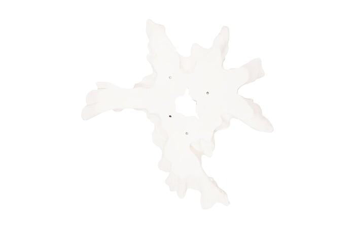 Contour Cast Root Flower Wall Art, White Stone — view 4