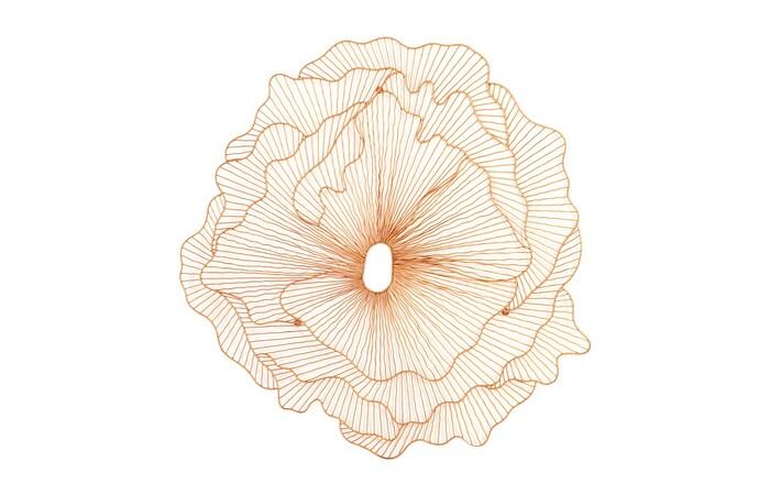 Poppy Flower Wall Art — LG, Copper