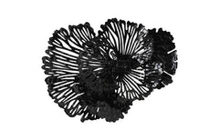 Flower Wall Art, Metal — Small, Black