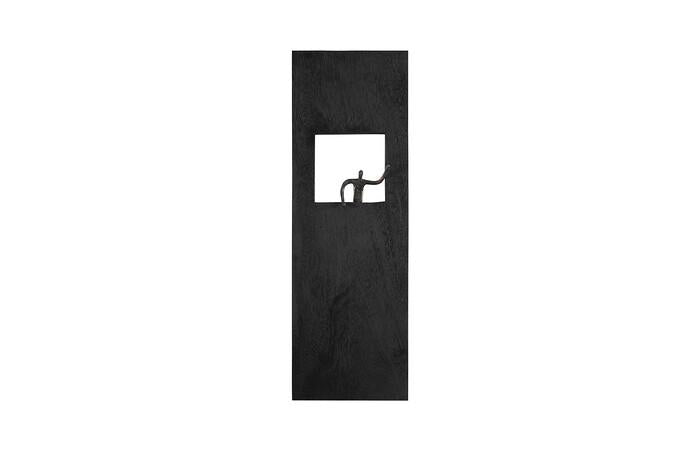 Atlas Wall Decor, Rectangle — 10x1x30"h, Black