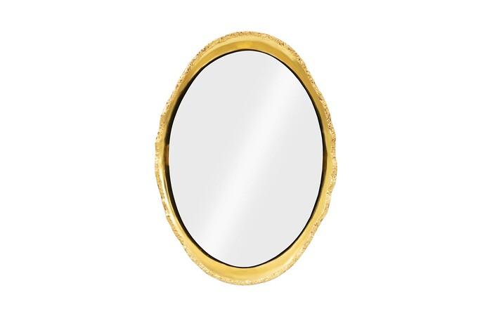 Broken Egg Mirror — One Size, White and Gold Leaf