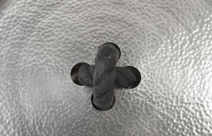 Button Wall Tile, Hammered Metal — view 3