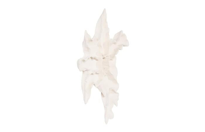 Contour Cast Root Flower Wall Art, White Stone — view 2
