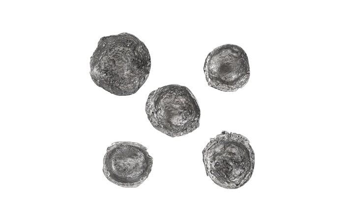 Splash Wall Bowls, Silver Leaf, Set of 5 — One Size, Silver Leaf