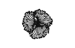 Flower Wall Art, Metal — Extra Small, Black