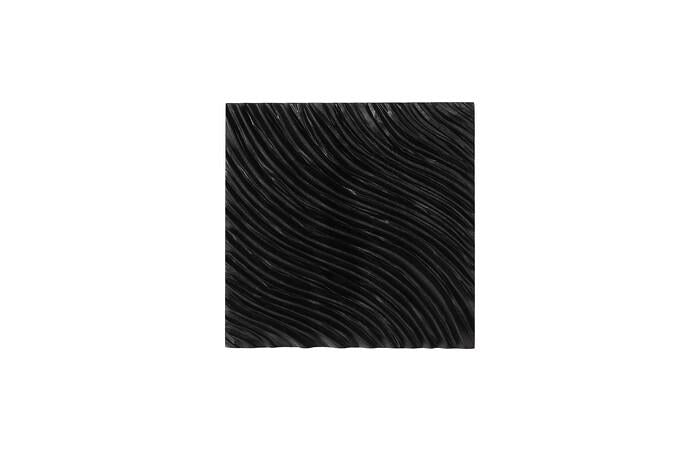 Carved Wall Tile, Black, Wave — One Size, Black