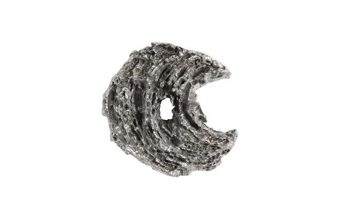 Cast Eroded Wood Circle Wall Tile — 12x6x12"h, As Shown