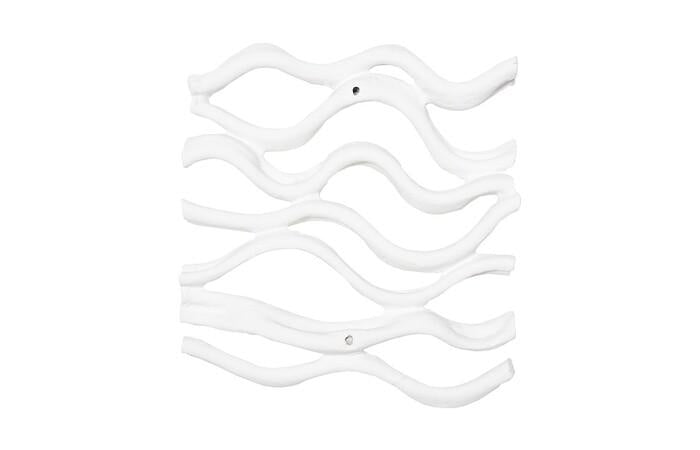 Vine Wall Tile, Matte White, Set of 4 — view 4