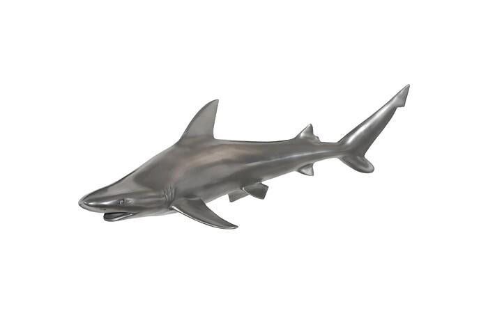 Black Tip Reef Shark, Polished Aluminum — One Size, Polished Aluminum