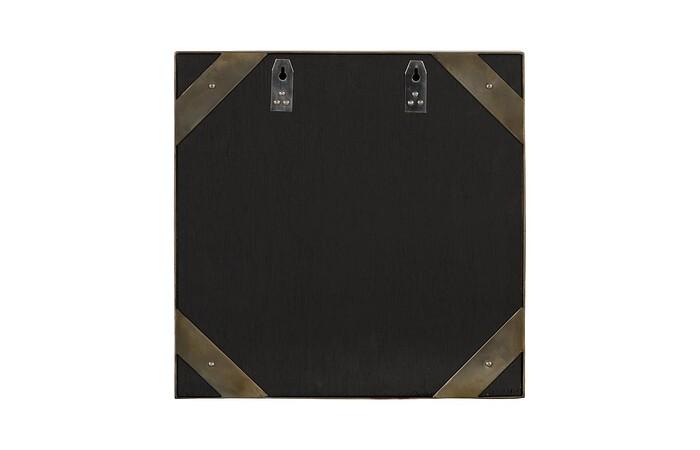 Aura Crystal Mirror, Brass Frame, Square, Lower Right — view 4