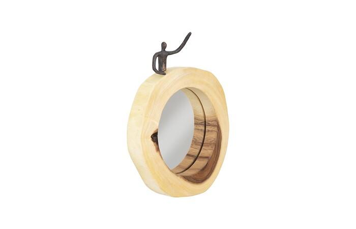 Atlas Cross Cut Mirror, Small, Half Man, Left — view 2