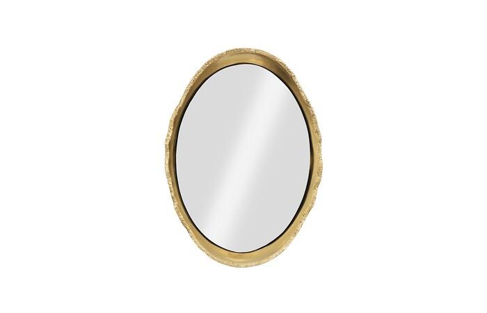 Broken Egg Mirror — One Size, Black and Gold Leaf