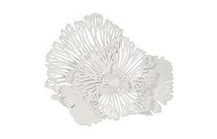 Flower Wall Art, Metal — Small, White