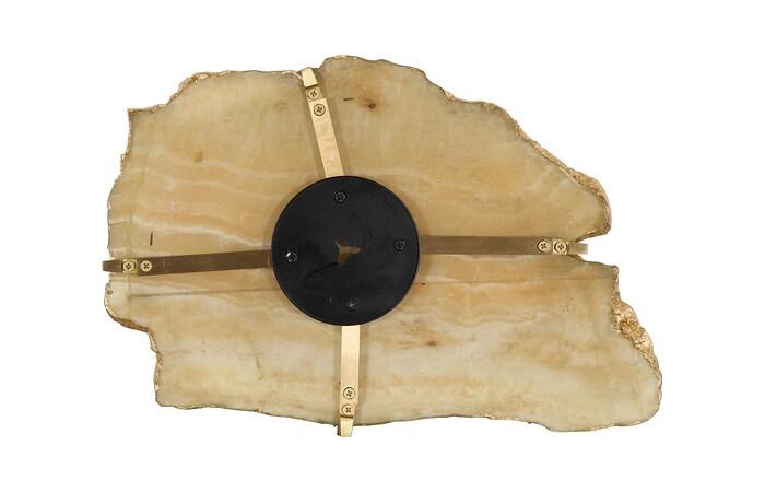 Gem Wall Tile in Brass Setting, Sand Onyx — view 5