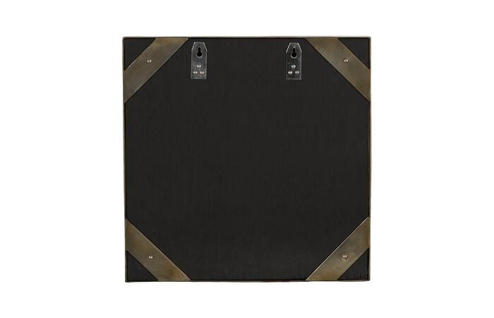 Aura Crystal Mirror, Brass Frame, Square, Right — view 4