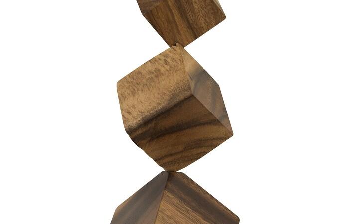 Dice Wall Art, Chamcha Wood, Natural — view 2