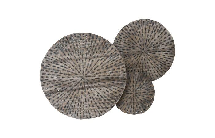 Metal Lotus Wall Art, Old White — One Size, Old White