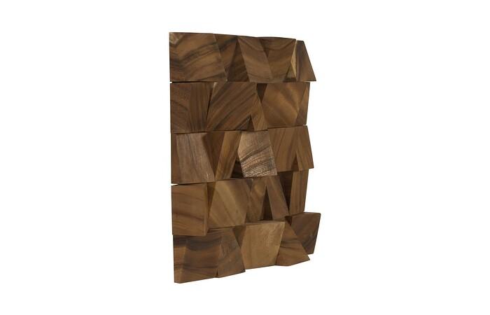 Blocks Wall Tile, Chamcha Wood, Natural — view 2