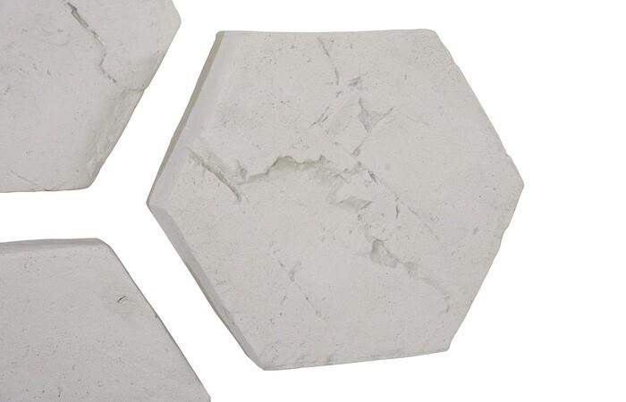 Hexagon Wall Tiles, Set of 3, Roman Stone — view 3