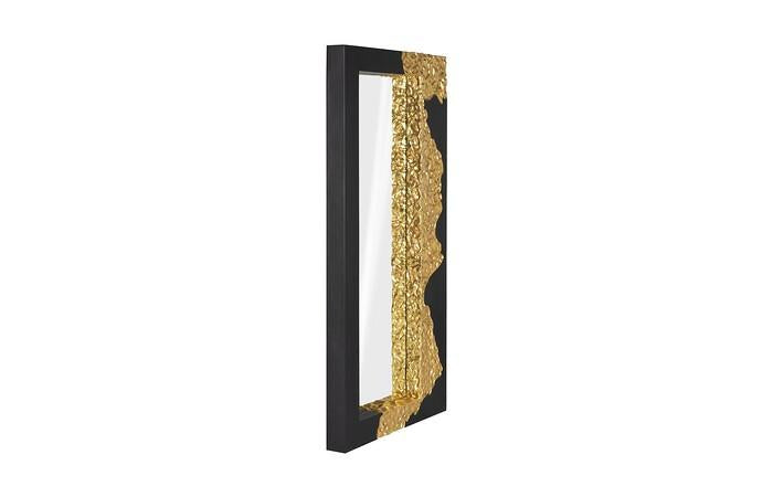 Mercury Mirror, Rectangle, Black, Gold Leaf — view 2