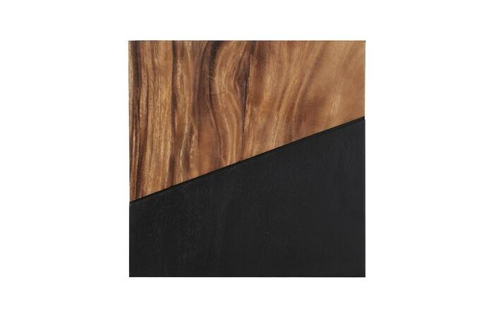Geometry Wood Wall Tiles, Chamcha Wood, Natural, Black — One Size, Natural / Black
