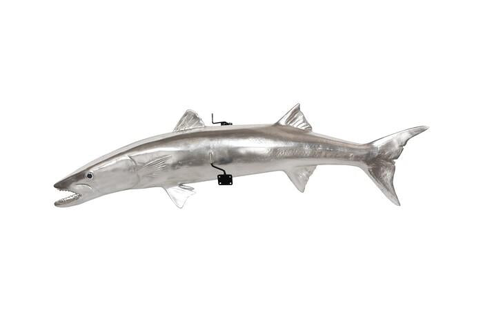 Barracuda Fish Wall Sculpture, Resin — view 3