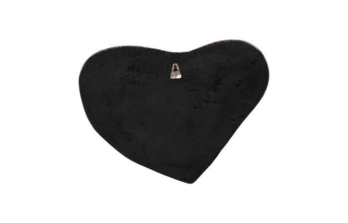 Heart Wall Tile, Chamcha Wood, Gray Stone Finish — view 4