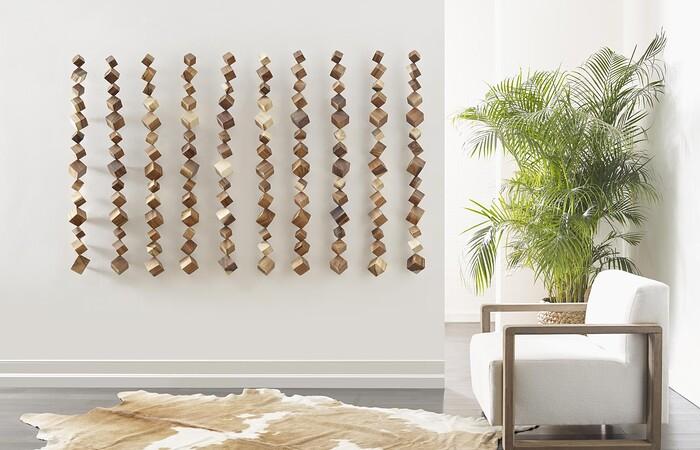 Dice Wall Art, Chamcha Wood, Natural — view 3