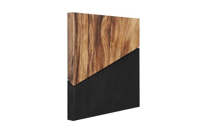 Geometry Wood Wall Tiles, Chamcha Wood, Natural, Black — view 2
