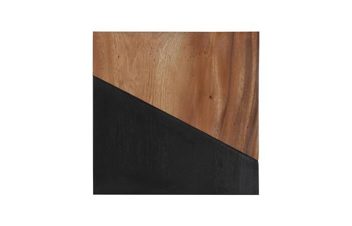 Geometry Wood Wall Tiles, Chamcha Wood, Natural, Black — One Size, Natural / Black