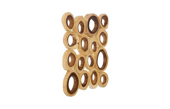 Chuleta Rings Wall Art, Chamcha Wood, Square — view 2