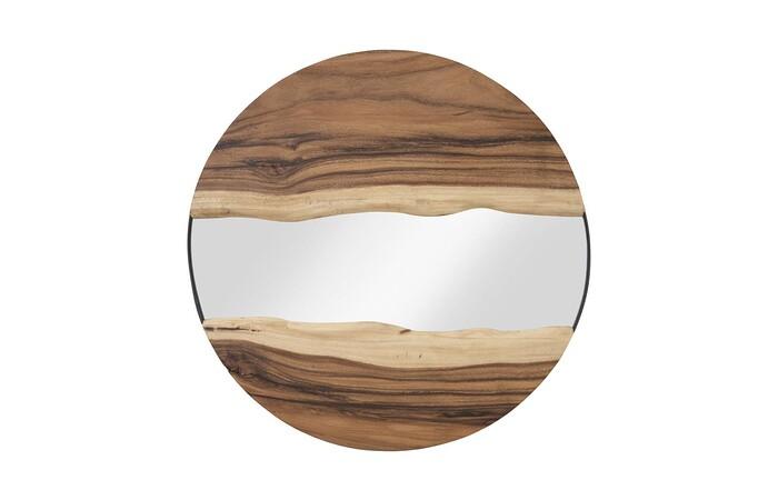 River Mirror, Natural, Round — One Size, Natural