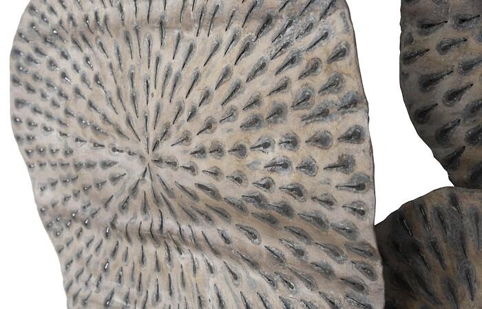 Metal Lotus Wall Art, Old White — view 4