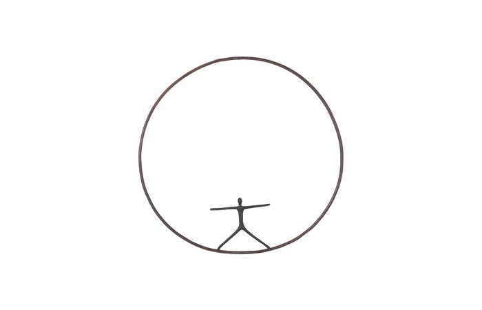 Olympic Figure in Iron Ring, Black, Rust, Style B — view 4