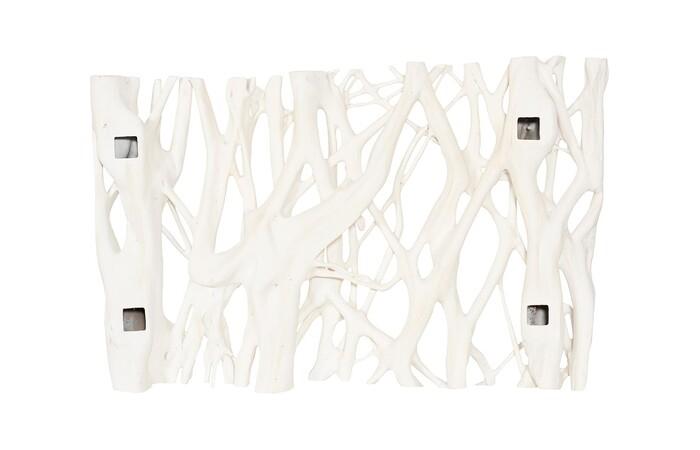 Cast Entwined Rectangular Wall Root, Faux Bleached — view 4