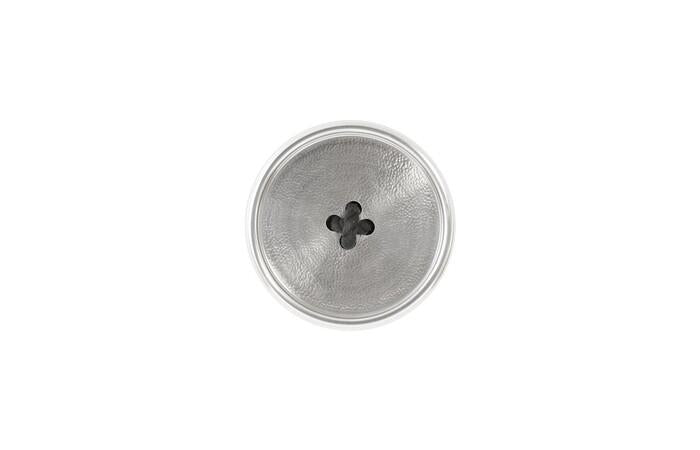 Button Wall Tile, Hammered Metal — One Size, Aluminum Finish