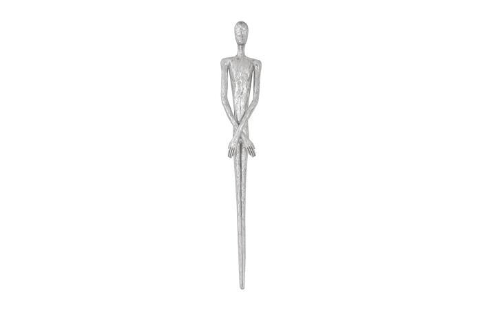 Lloyd Wall Sculpture, Resin — One Size, Silver Leaf