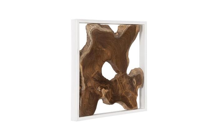 Framed Slice Wall Tile, Teak Wood — view 5