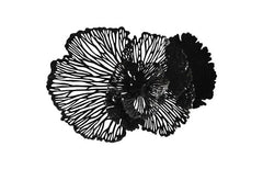 Flower Wall Art, Metal — Medium, Black